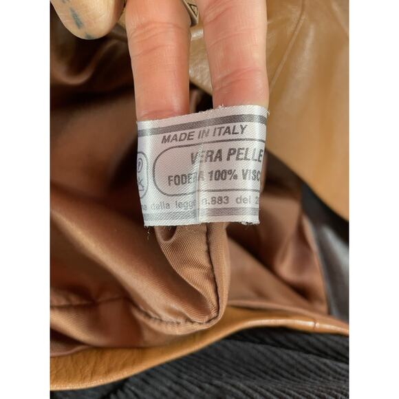 Handmade Vintage Lambskin Jacket Men Sz S Florence Italy Leather Indie Grunge - Picture 8 of 14